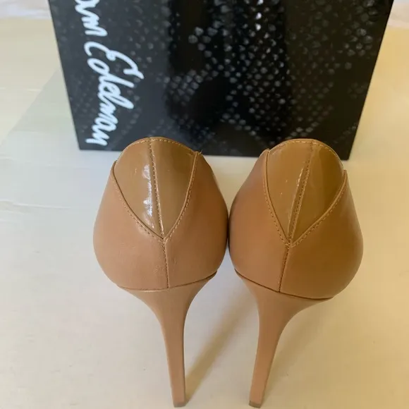 Sam Edelman Stiletto natural tan nude Color Real leather pump heeled shoes US 10