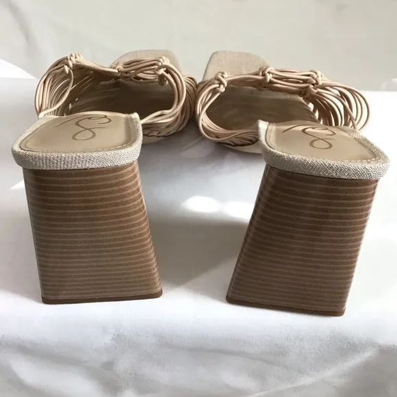 Sam Edelman Tan Laurette Block-Heel Sandals Size 10