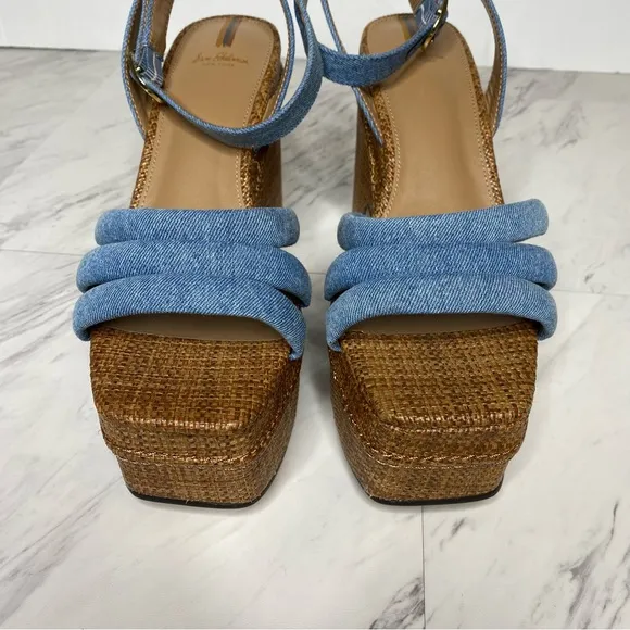 Sam Edelman Tibby Square Toe Platform Heeled Sandal 10 1/2 M