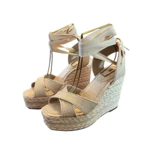 Sam Edelman Vaughn Ankle-Tie Espadrille Platform Wedge Sandals NEW Size 10