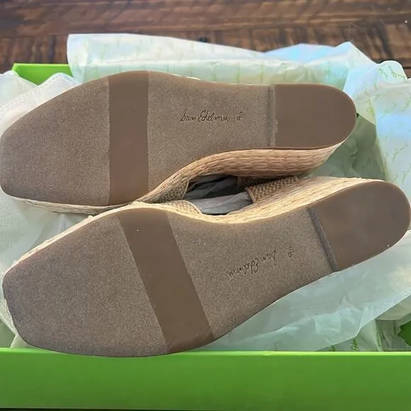 Sam Edelman Vaughn Ankle-Tie Espadrille Platform Wedge Sandals NEW Size 9.5