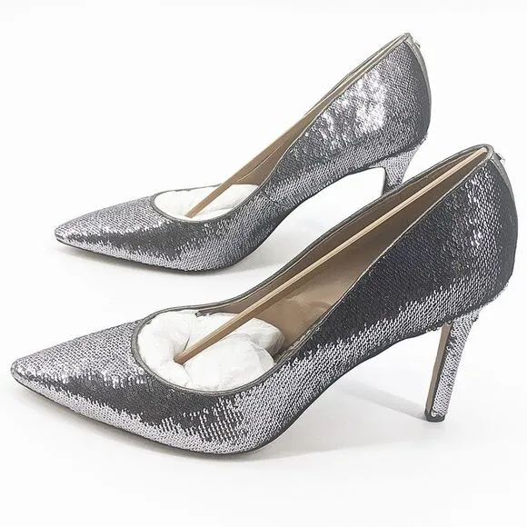 Sam Edelman Women's  Hazel Pointy Toe Metallic Sequin Pumps Shoes Size 10