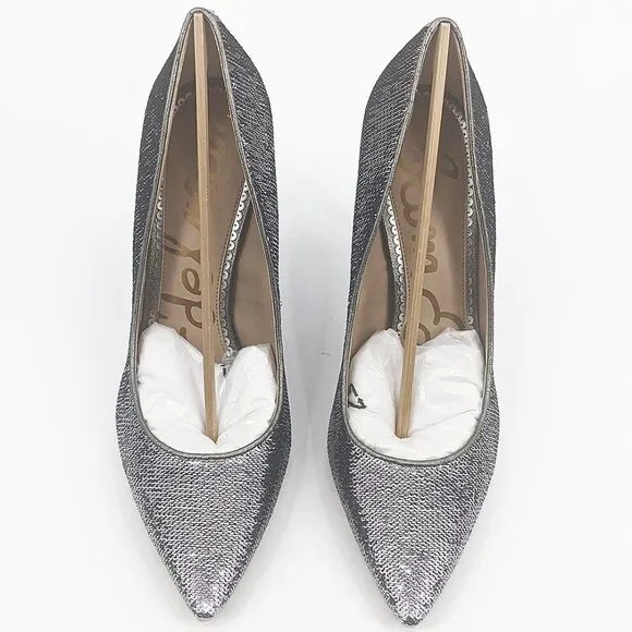 Sam Edelman Women's  Hazel Pointy Toe Metallic Sequin Pumps Shoes Size 10