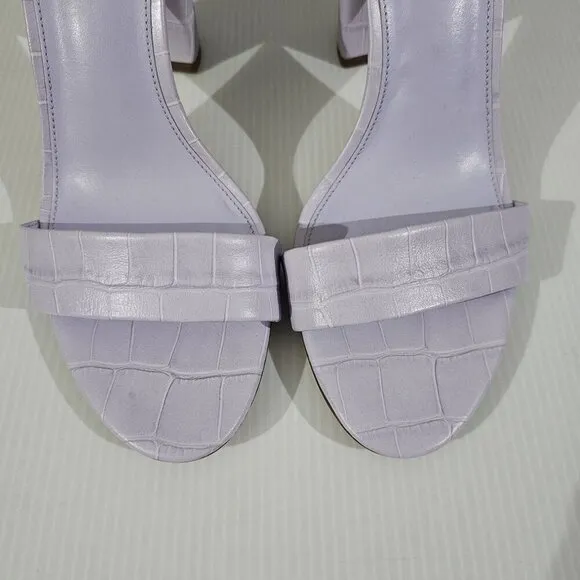 Sam Edelman Yaro Heel Sandal Purple Leather Croc Size 8