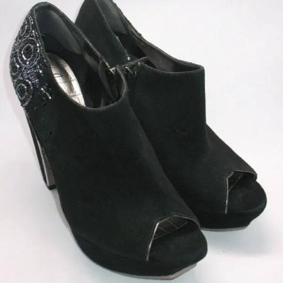 Sam Edelman Womens 8 Black Heeled Booties