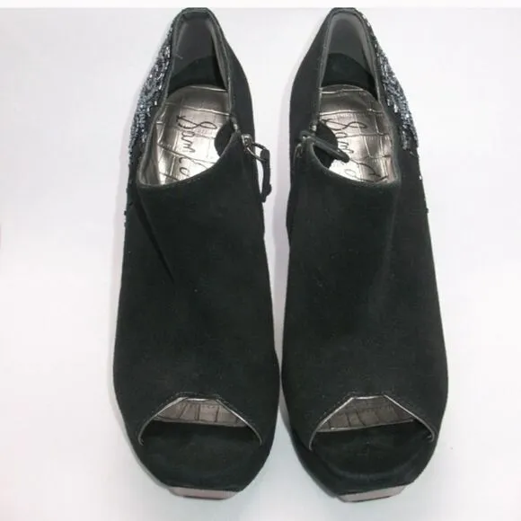 Sam Edelman Womens 8 Black Heeled Booties
