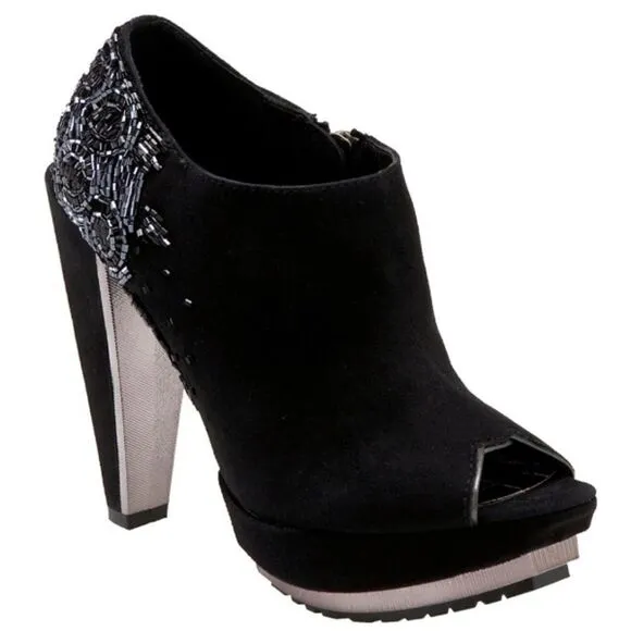 Sam Edelman Womens 8 Black Heeled Booties
