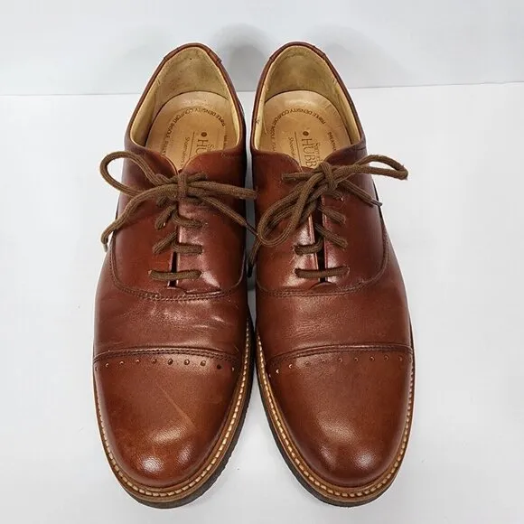 Samuel Hubbard Market Cap Brogue Dress Shoes Whisky Brown Leather Men 9M