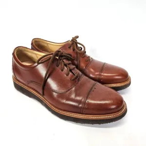 Samuel Hubbard Market Cap Brogue Dress Shoes Whisky Brown Leather Men 9M