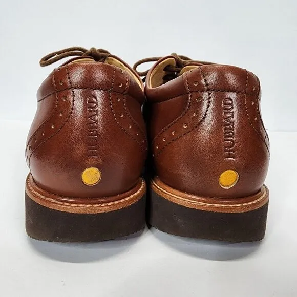 Samuel Hubbard Market Cap Brogue Dress Shoes Whisky Brown Leather Men 9M
