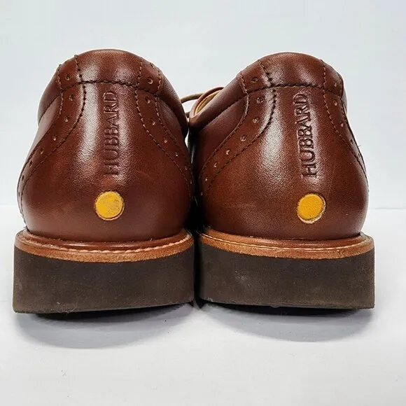 Samuel Hubbard Market Cap Brogue Dress Shoes Whisky Brown Leather Men 9M