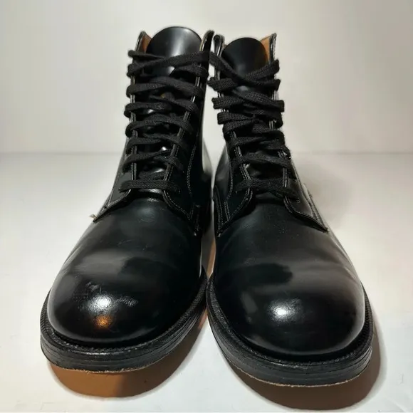 Sanders Mens Black Leather Dress Boots Metal Heel Made In England Size 7…