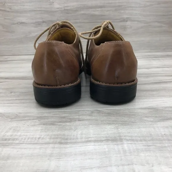 Sandro Moscoloni Oxfords Men's 9.5D Brown Leather Derby Cap Toe Dress Shoes