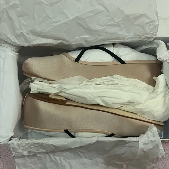 Sandy Liang Satin Ballet Flats