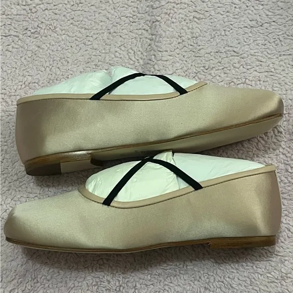 Sandy Liang Satin Ballet Flats