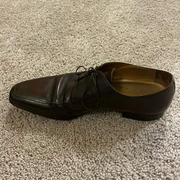 Santoni Brown Leather Dress Shoes 11927 Men’s Size 11 EE Made In Italy