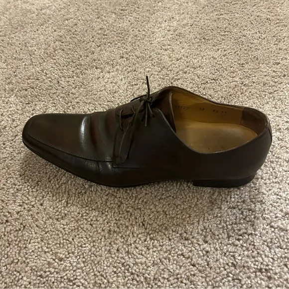 Santoni Brown Leather Dress Shoes 11927 Men’s Size 11 EE Made In Italy