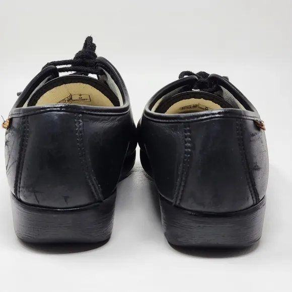SAS Moc Toe Women's Size 9 Handsewn Black Leather Comfort Lace Up Walking Shoes