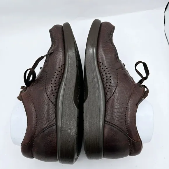 SAS Shoes Men's Bout Time Pebbled Brown Leather Lace Up Loafers Size 7 WW