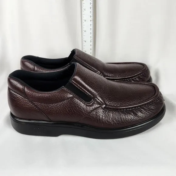 SAS Side Gore Cordovan Slip On Moc Toe Casual Walking Shoes Men's US 11 N