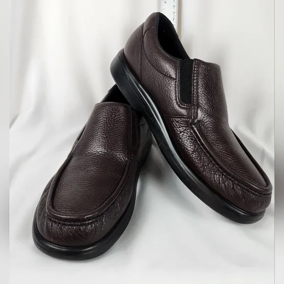 SAS Side Gore Cordovan Slip On Moc Toe Casual Walking Shoes Men's US 11 N