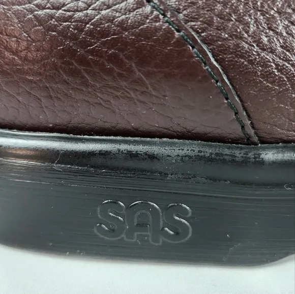 SAS Side Gore Cordovan Slip On Moc Toe Casual Walking Shoes Men's US 11 N