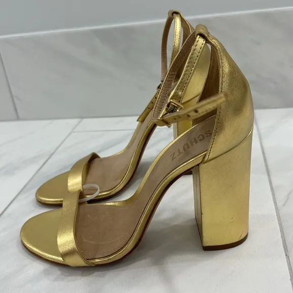 SCHUTZ Ouro Claro Orch Cadey Lee Ankle Strap Sandal
