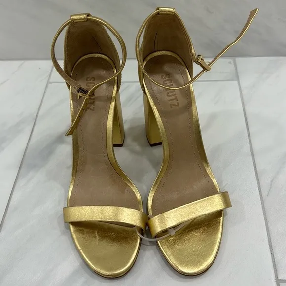 SCHUTZ Ouro Claro Orch Cadey Lee Ankle Strap Sandal
