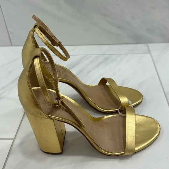 SCHUTZ Ouro Claro Orch Cadey Lee Ankle Strap Sandal
