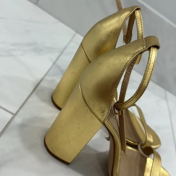 SCHUTZ Ouro Claro Orch Cadey Lee Ankle Strap Sandal