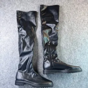 Schutz Women's 9B Rebel Nappa Leather Black Boot