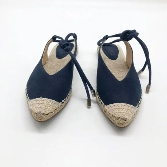 SCHUTZ Laba Blue Wraparound Espadrille Sandals