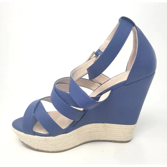 Seattle Seahawks Espadrille Wedge Sandals - NFL Gear - Women's Sz 8 - With Box