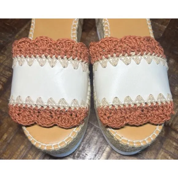 SEE BY CHLOÉ Glyn Espadrille Platform Ankle-Strap Sandals Size 37 US 7