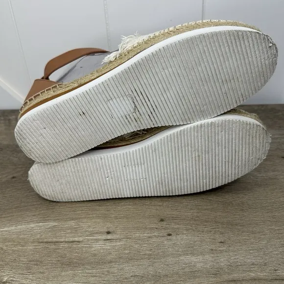 See by Chloe Glyn Espadrille Sandals‎ Natural Cream Fringe Canvas EU 38 US 8