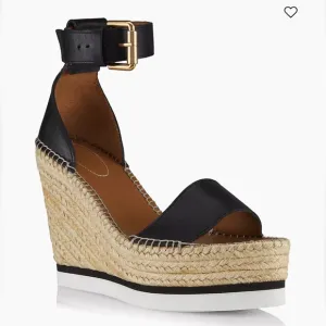 See By Chloe Glyn Wedge Sandal in Black, Size: EU 40