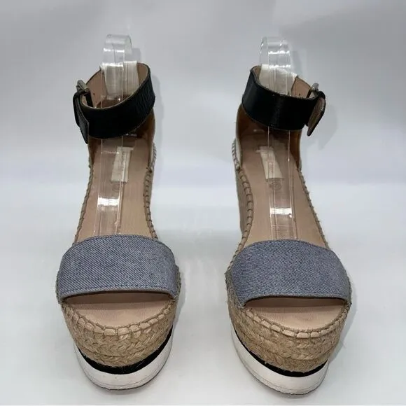 See by Chloe Women's Glyn Platform Wedge Espadrille Sandals-Size 40