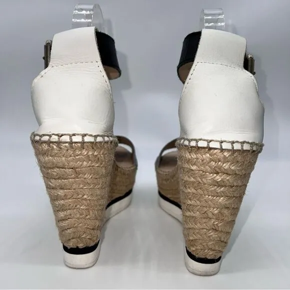See by Chloe Women's Glyn Platform Wedge Espadrille Sandals-Size 40