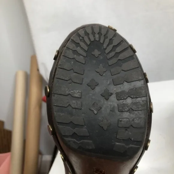 See by Chloe wooden platform heeled sandals sz 41