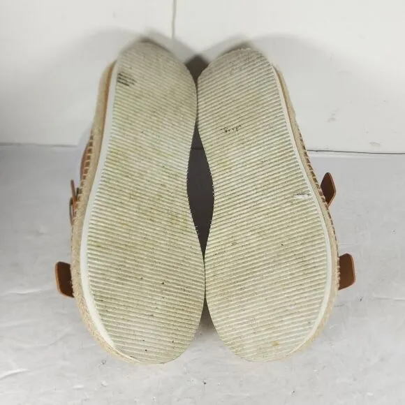 See by Chloe Women's Glyn 38 US7,5 Brown Leather Espadrille Mules Slide Sandals