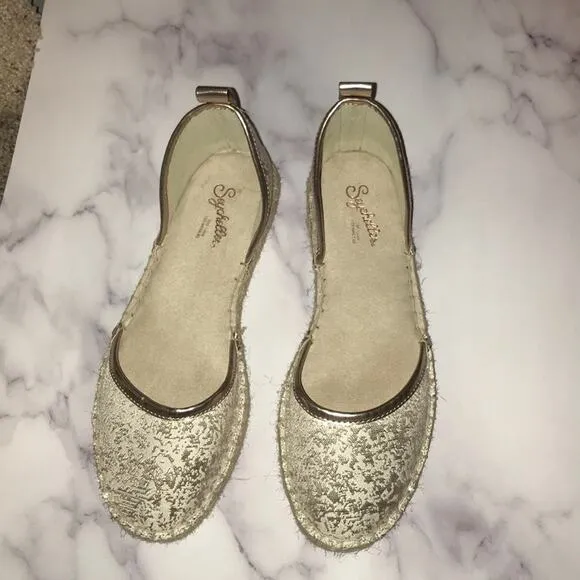 Seychelles Los Angeles gold metallic size 7