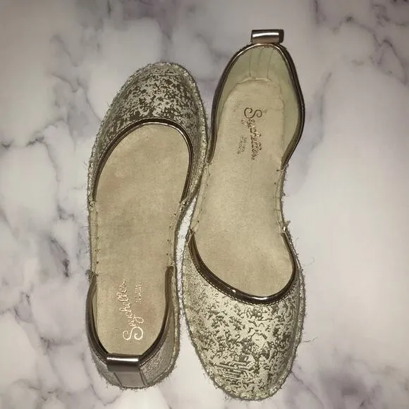 Seychelles Los Angeles gold metallic size 7