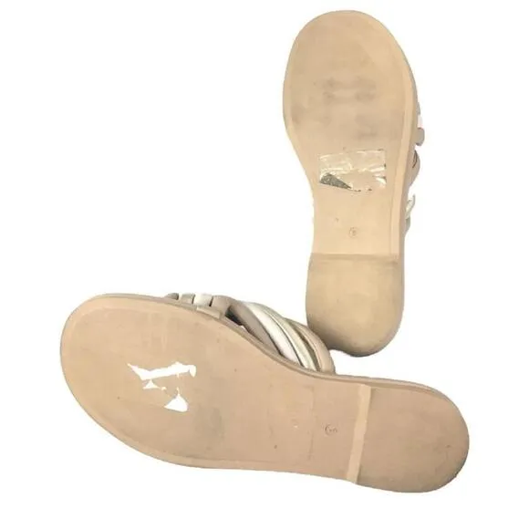 Seychelles Women’s Size 9 Simply The Best Slide Sandal Made In Italy Tan &amp; Gold