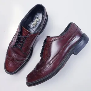 Shoe Classics JC Penney Men's Brogue Oxford Leather Wingtip Dress Shoes Size 10D