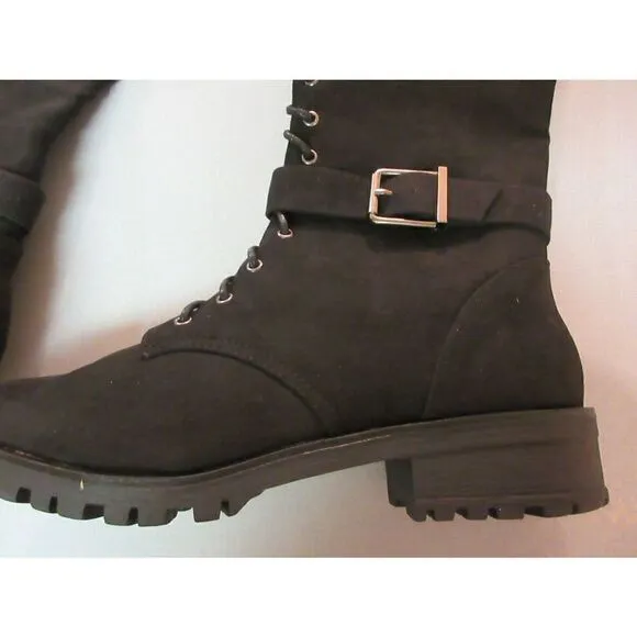 Shoe Dazzle black suede boots sz 8.5 NEW