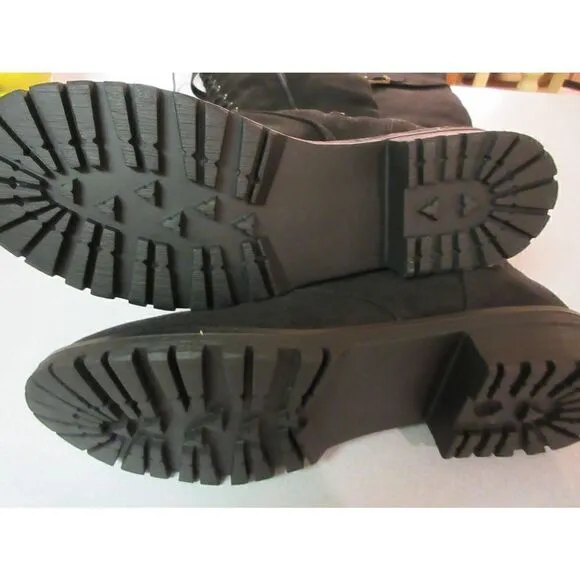 Shoe Dazzle black suede boots sz 8.5 NEW