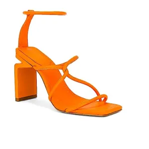 SHULTZ KATTIEN SANDAL IN ORANGE 4” Heel Ankle Wrap Strappy Women's Sandals 8.5