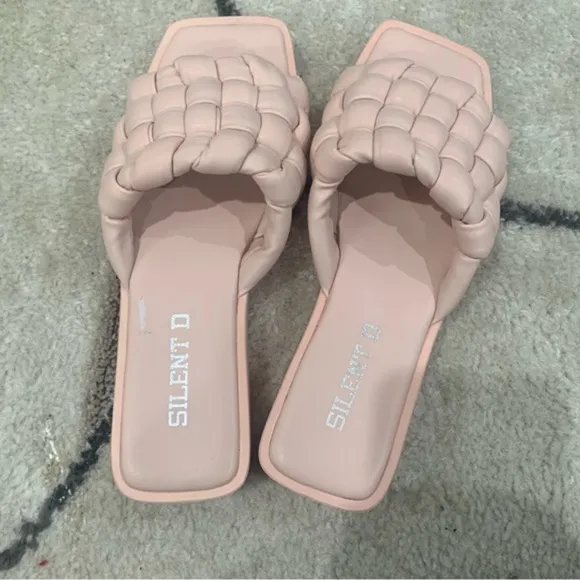 Silent D Platform Sandals Bronzally Braided in Pink