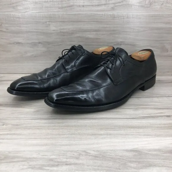 Silvano Sassetti Derby Oxfords Mens 13 Black leather Lace Up Dress Shoes