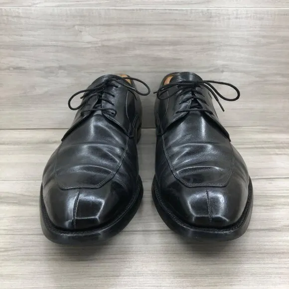 Silvano Sassetti Derby Oxfords Mens 13 Black leather Lace Up Dress Shoes
